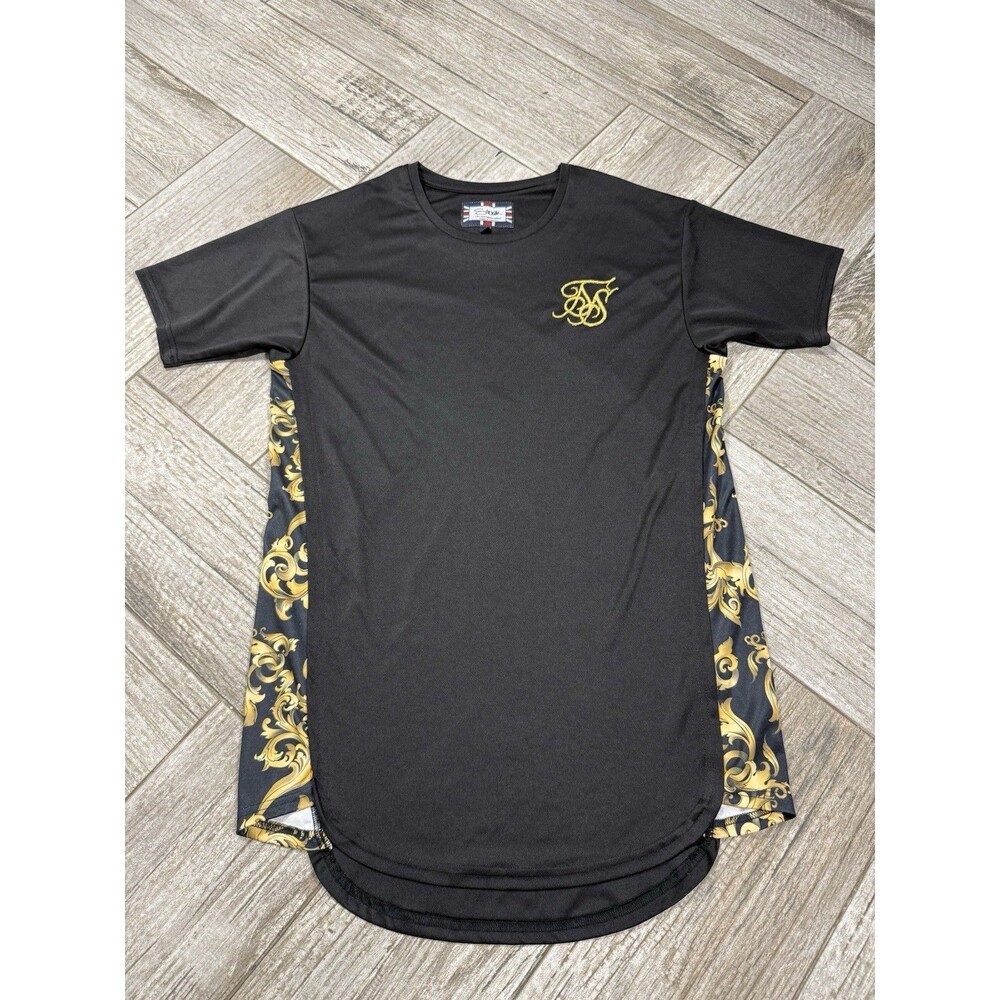 Mens Siksilk Sik Silk T-Shirt Designer Logo Crew Neck Gym Shirt